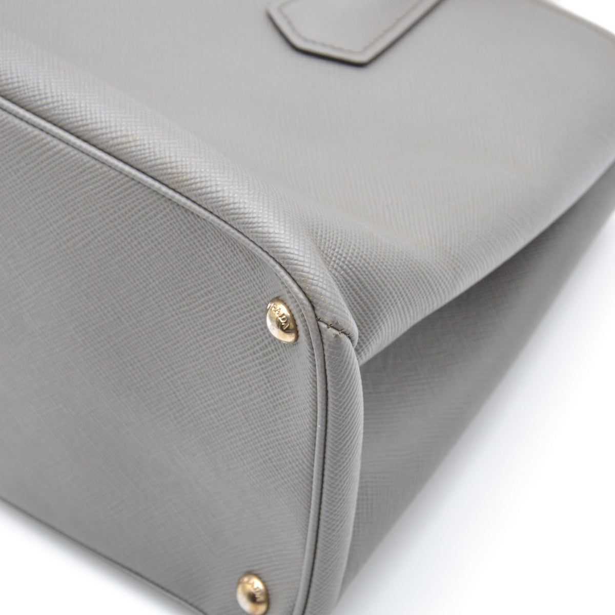 Grey Saffiano leather Prada Twin bag