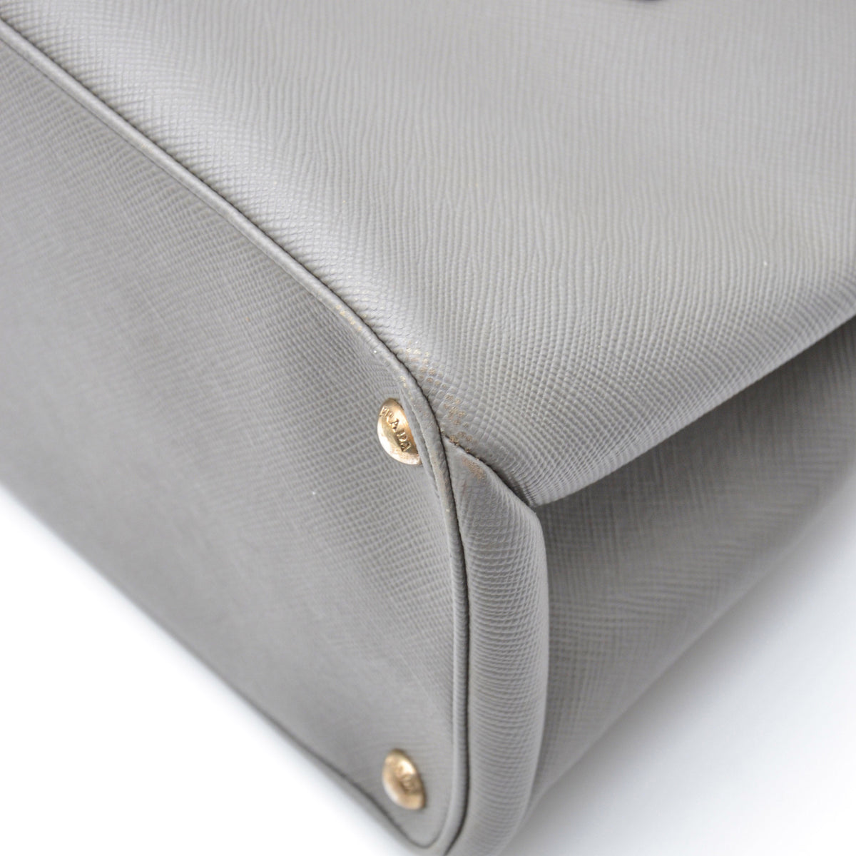 Grey Saffiano leather Prada Twin bag