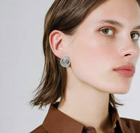 Vintage Versace Medusa Clip-On Earrings – Silver-Tone