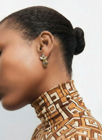 Nina Ricci Mini Clip-On Floral Earrings