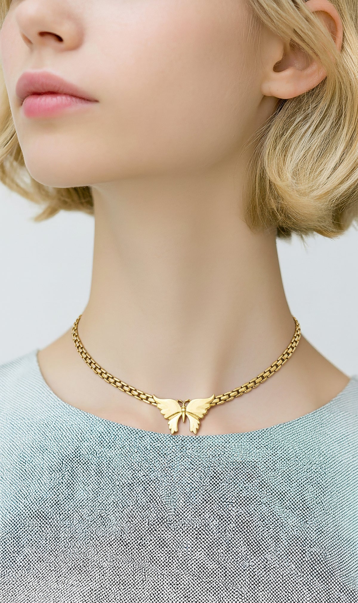 Vintage Nina Ricci Butterfly Choker Necklace