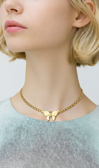 Vintage Nina Ricci Butterfly Choker Necklace