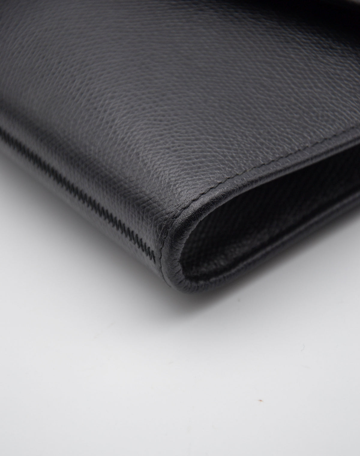 Pochette Dior cuir grainé noir vintage