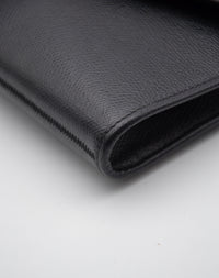 Pochette Dior cuir grainé noir vintage