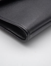 Pochette Dior cuir grainé noir vintage