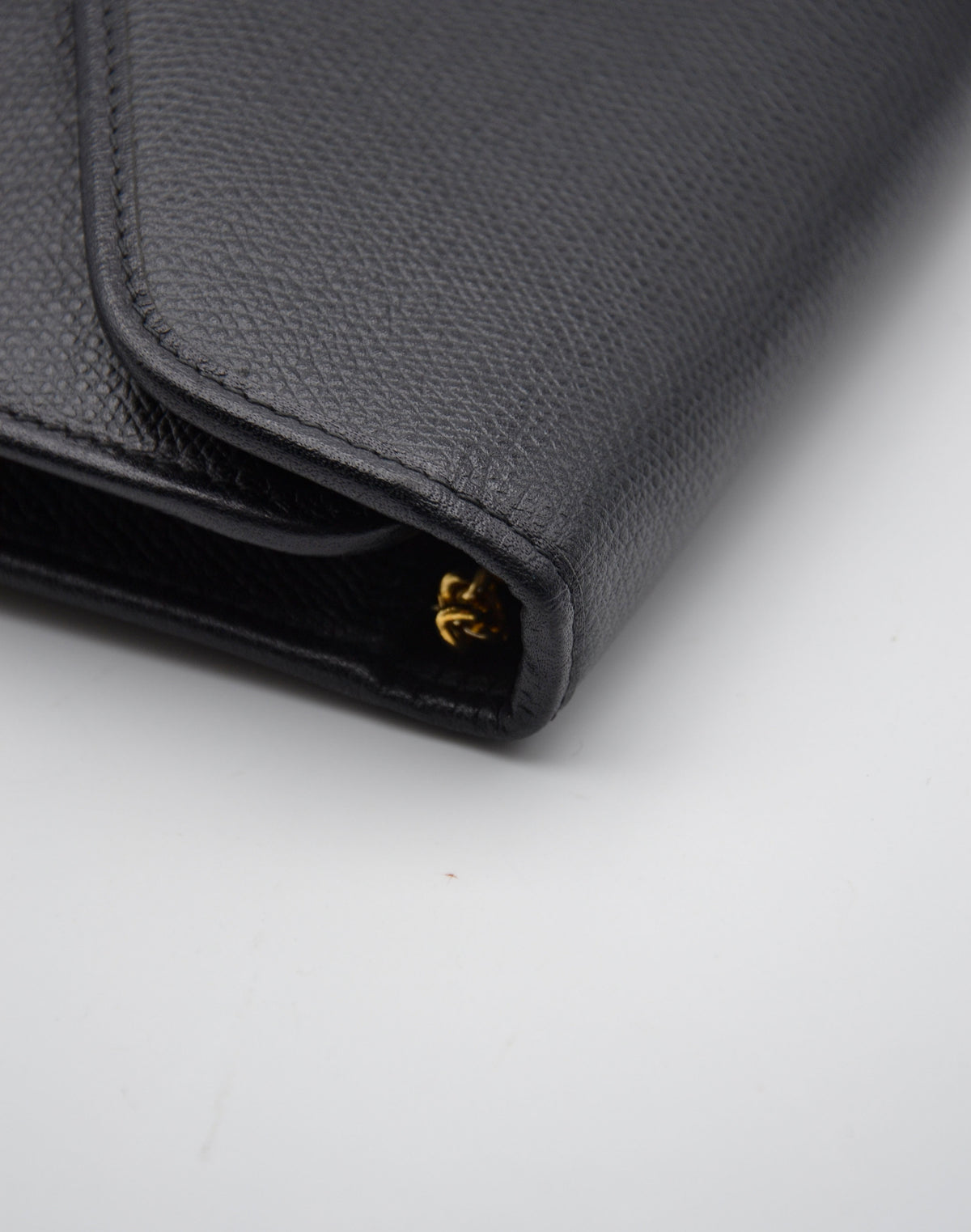 Pochette Dior cuir grainé noir vintage