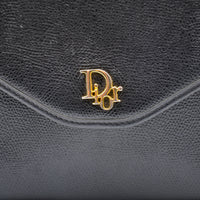 Pochette Dior cuir grainé noir vintage