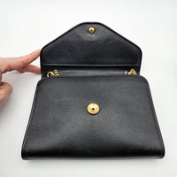 Pochette Dior cuir grainé noir vintage