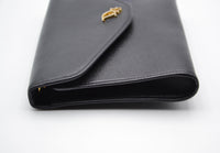 Pochette Dior cuir grainé noir vintage