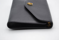 Pochette Dior cuir grainé noir vintage