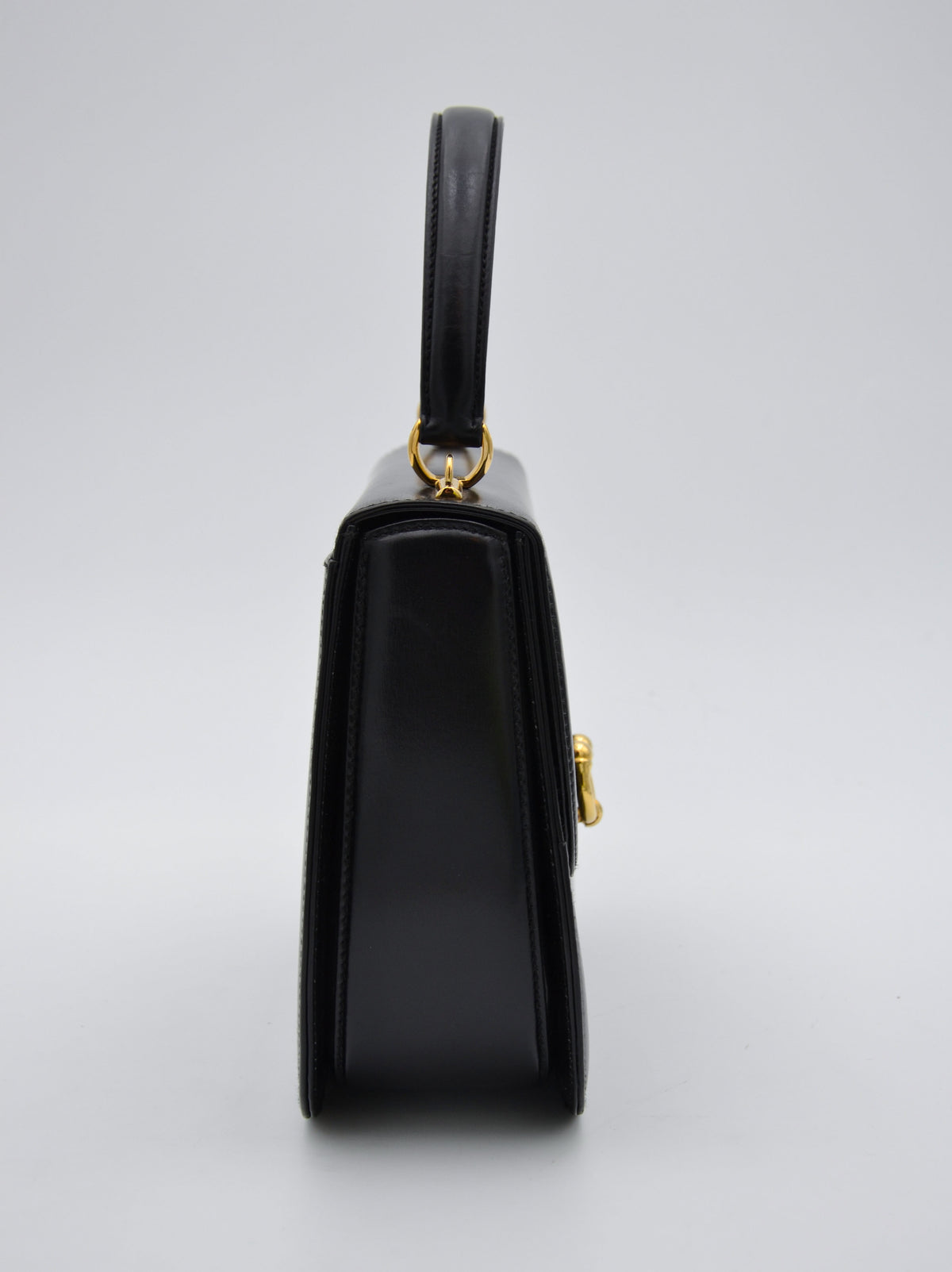 Sac Gucci vintage en cuir box noir