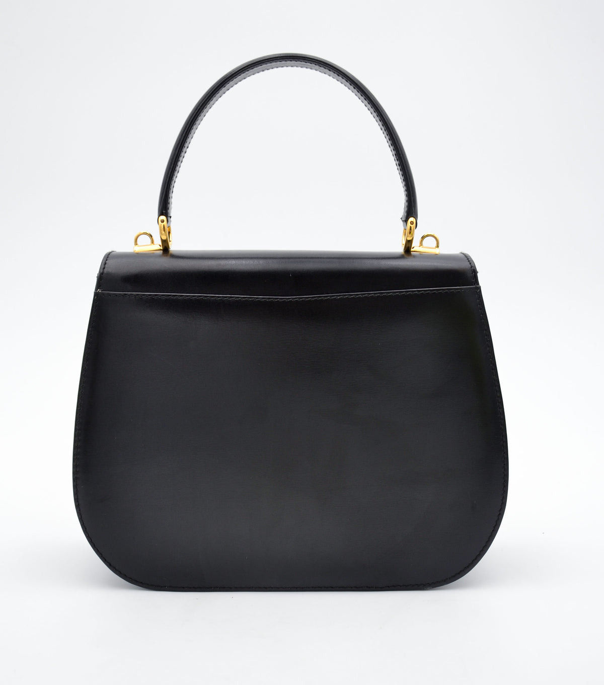 Sac Gucci vintage en cuir box noir