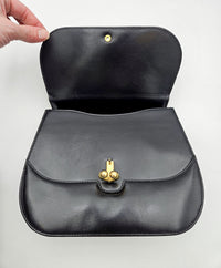Sac Gucci vintage en cuir box noir