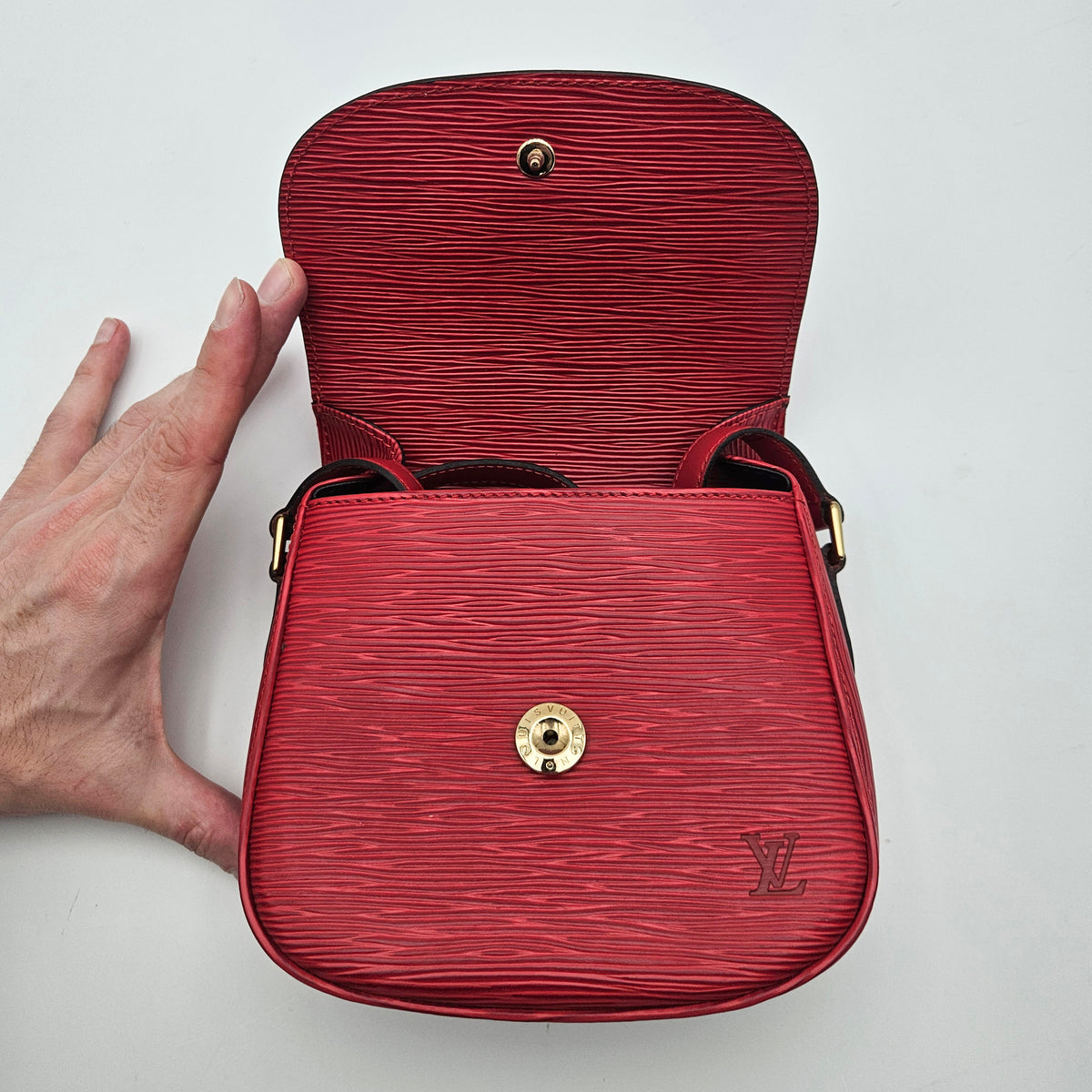 Louis Vuitton Saint Cloud PM Cuir Épi Rouge