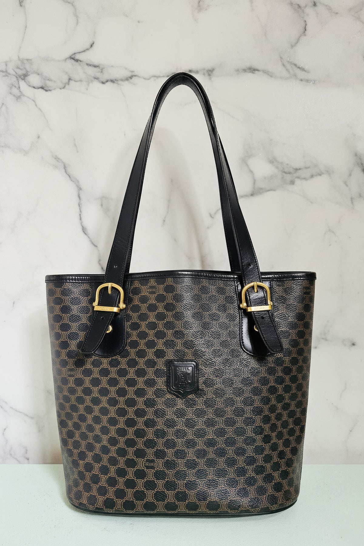 Celine Macadam Black Canvas Tote