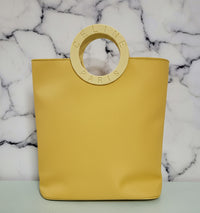 Mini sac Céline en nylon jaune
