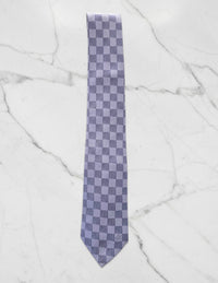 Louis Vuitton Silk Tie Light Blue Damier