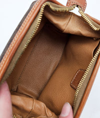 Trousse Céline vintage en toile enduite Macadam