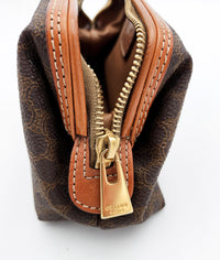 Trousse Céline vintage en toile enduite Macadam