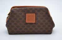 Trousse Céline vintage en toile enduite Macadam