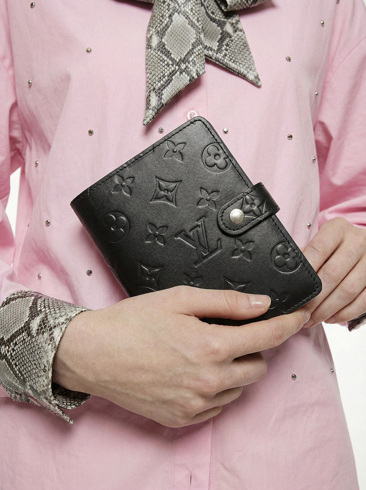 Agenda PM Louis Vuitton Cuir Mat Monogramme Noir Anthracite