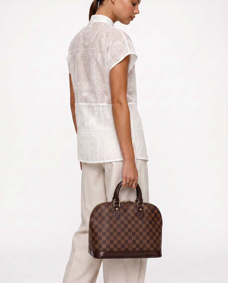 Louis Vuitton Alma PM toile Damier Ébène