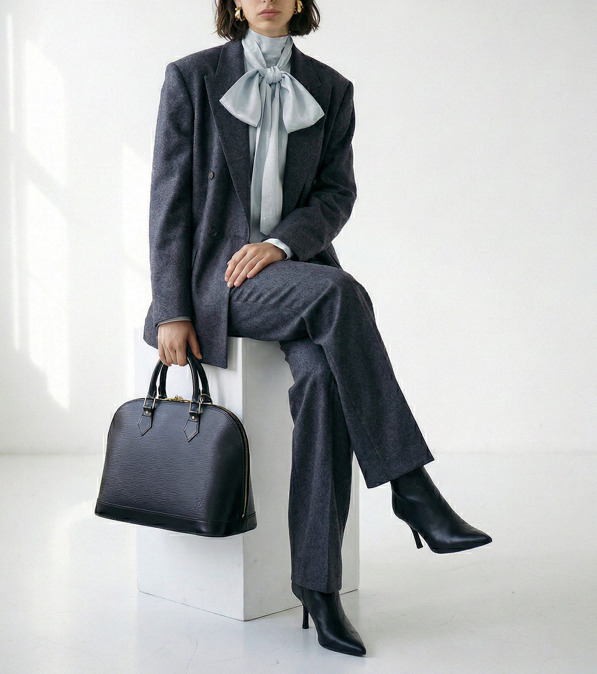 Sac Louis Vuitton Alma PM Cuir Épi Noir Vintage