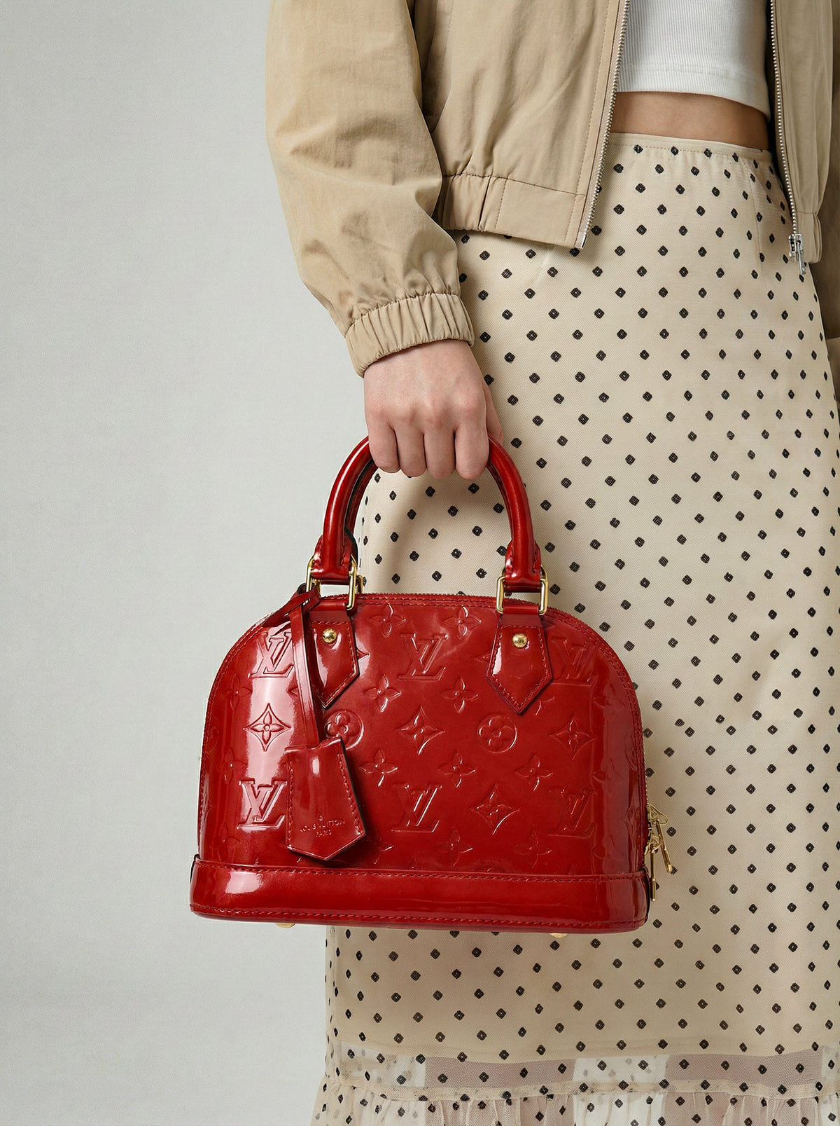 Sac Louis Vuitton Alma BB Vernis Rouge