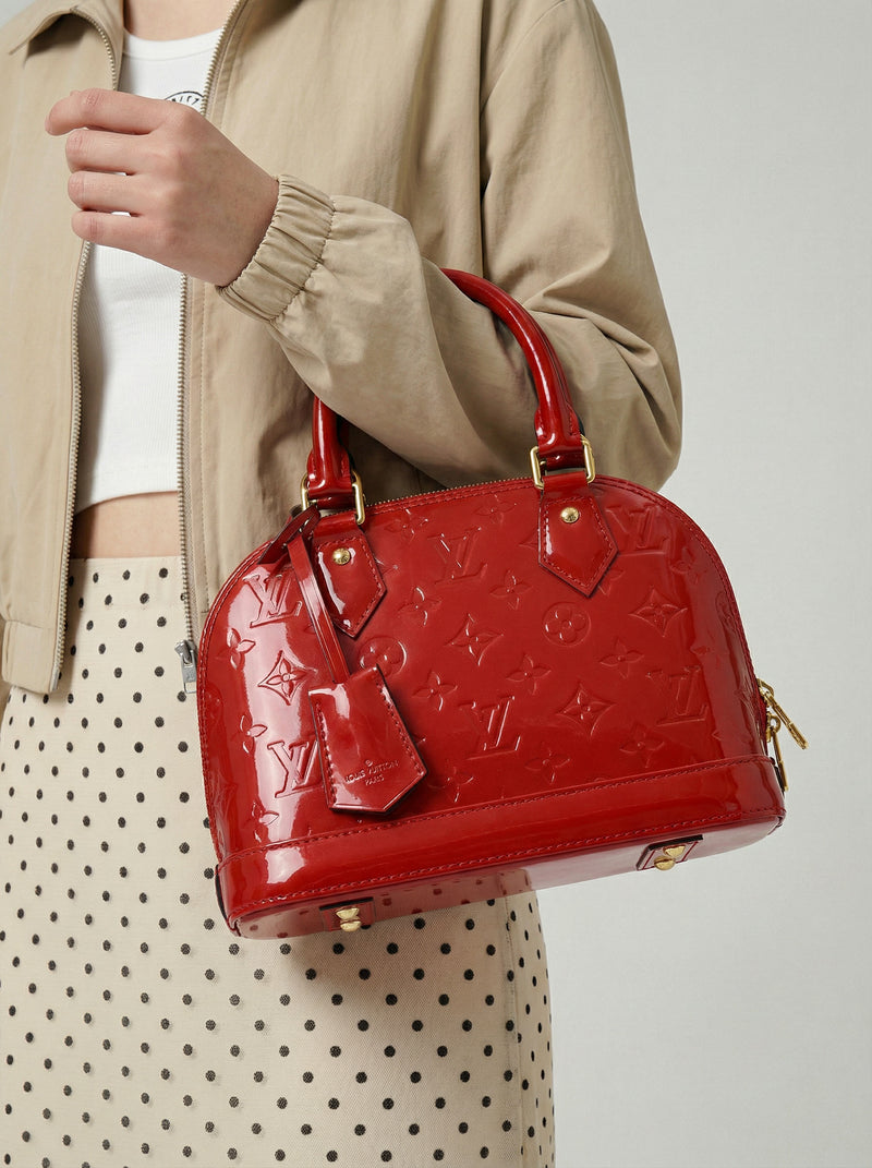 Sac Louis Vuitton Alma BB Vernis Rouge