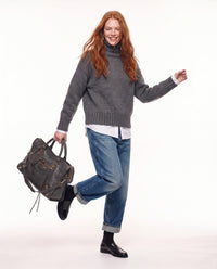 Balenciaga City Metallic Edge gris foncé