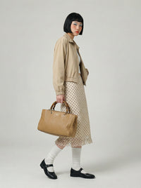 Shopper Gucci Bamboo Cuir Grainé