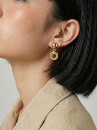 Celine Mini Round Pendant Clip-On Earrings