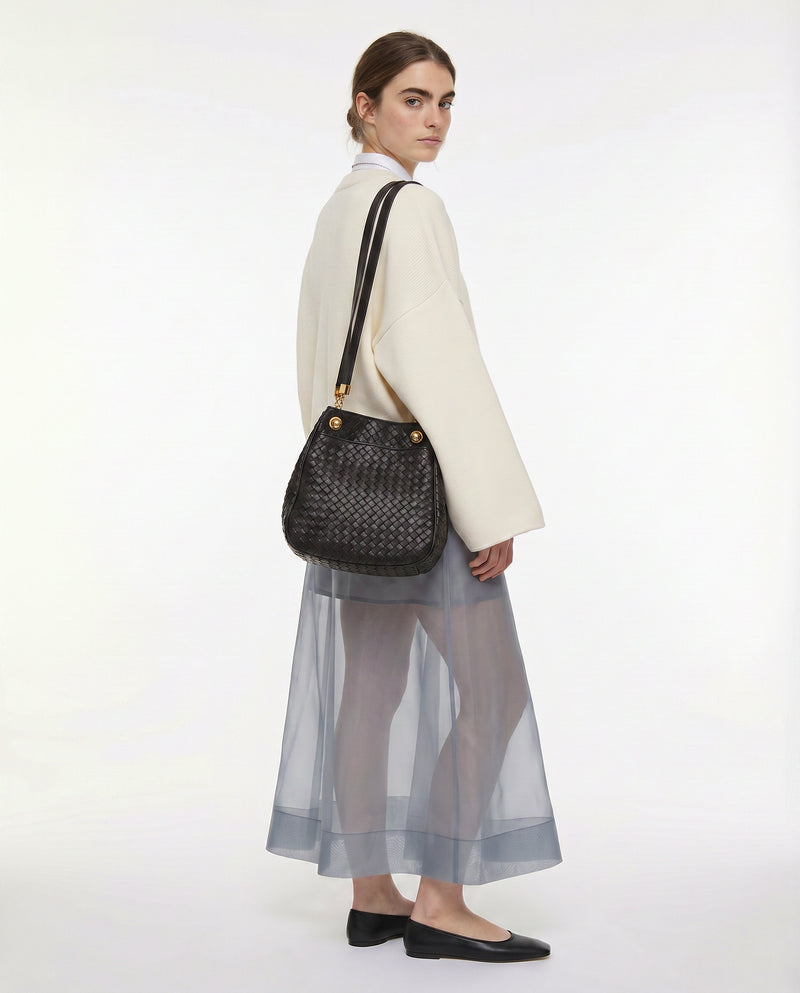 Sac Bottega Veneta Intrecciato noir vintage