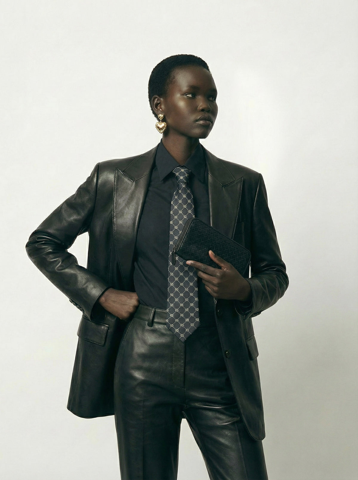 Portefeuille Bottega Veneta Long en Cuir Noir Intrecciato