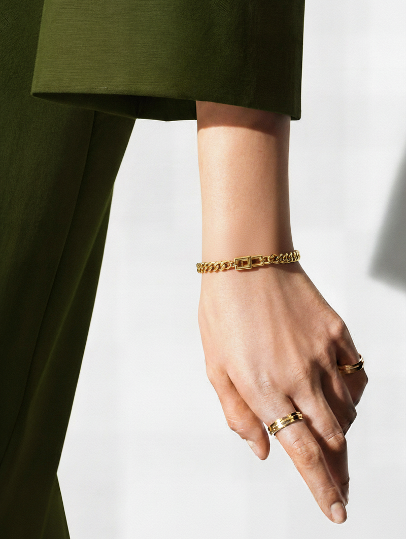 Vintage Givenchy Gold-Plated Chain Link Necklace an Bracelet
