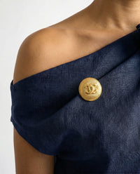 Broche Chanel CC vintage 1988