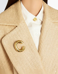 Vintage Celine Gold-Plated Brooch