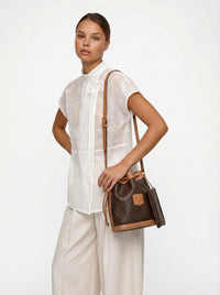 Céline Bucket Toile Macadam Vintage Small