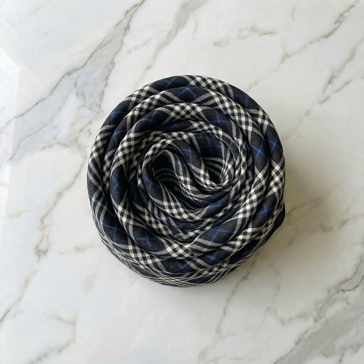 Bandana Burberry vintage  motif tartan navy