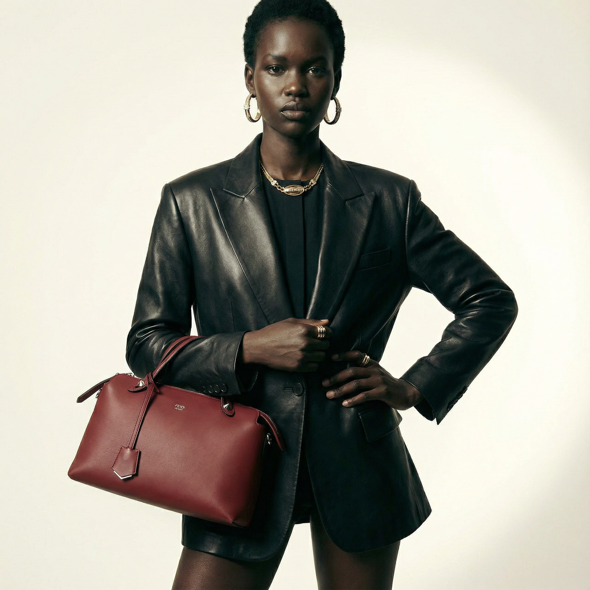 Fendi By The Way Medium Red Leather Bag