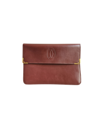 Vintage Cartier Burgundy Leather Clutch