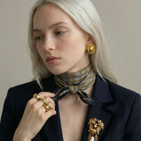 Bandana Céline vintage gris motif chaîne iconique