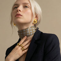 Bandana Céline vintage gris motif chaîne iconique