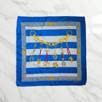 Foulard Céline Paris Rayures Bleues