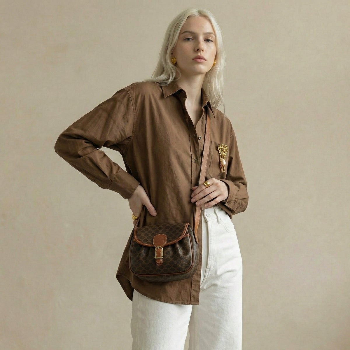 Sac Céline Macadam vintage crossbody