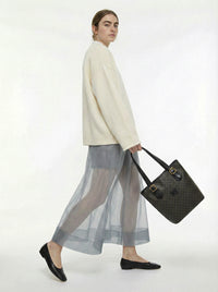 Cabas Céline Macadam Toile Enduite Noire