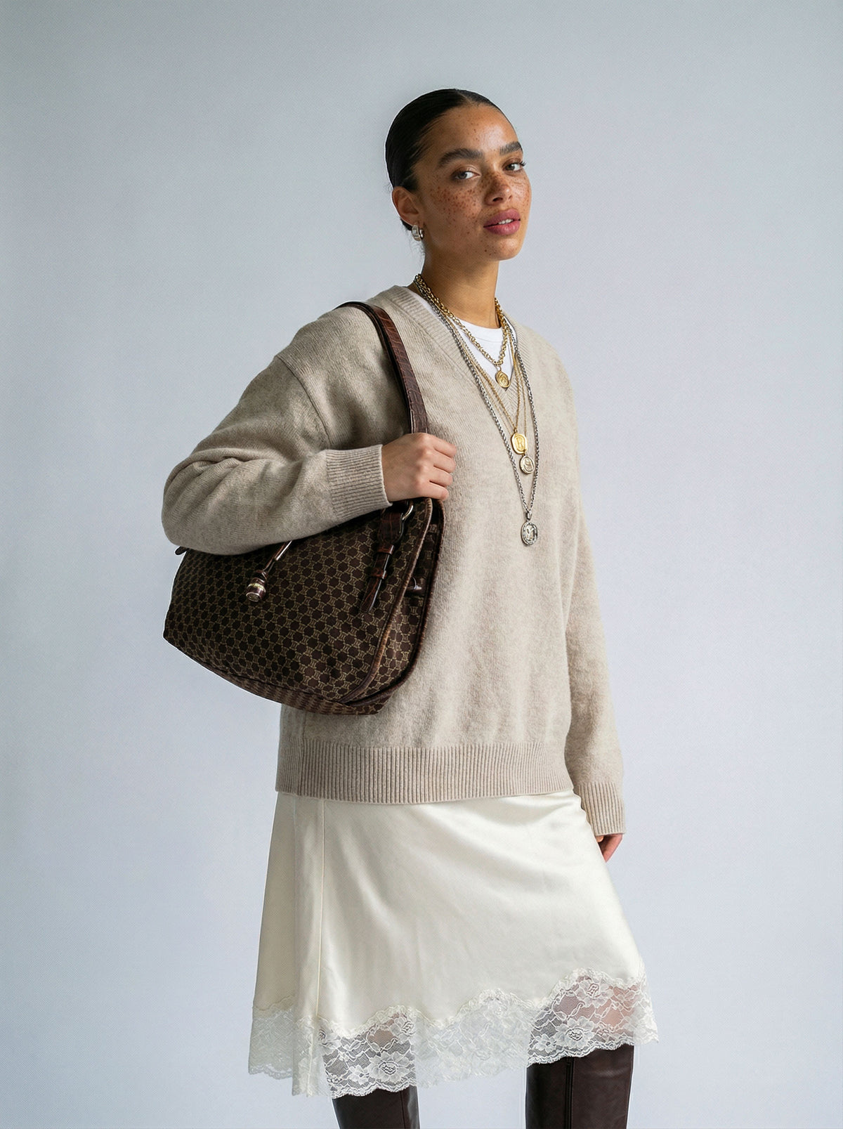 Sac Céline Toile Jacquard Monogramme Triomphe