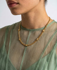 Celine Gold-Plated Triomphe Chain Necklace