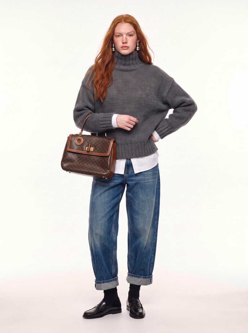 Sac top handle vintage toile Macadam