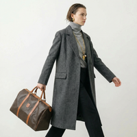 Sac de voyage Céline Boston Macadam vintage en toile enduite et cuir caramel